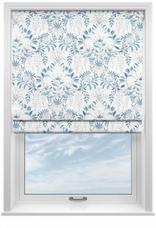 Laura Ashley Parterre, Off White/Seaspray - Roman Blind